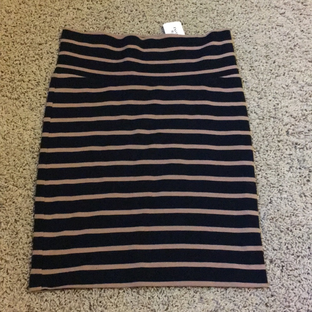 Striped Pencil Skirt